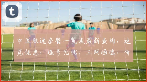 中国联通套餐一览表最新查询，速览优惠，选号无忧，三网通选，价格透明，详询即享